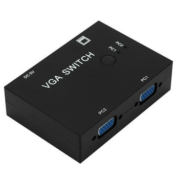 VGA Splitter, Monitors Splitter Box 2 Port Switcher VGA Video Switch For PC TV Monitor