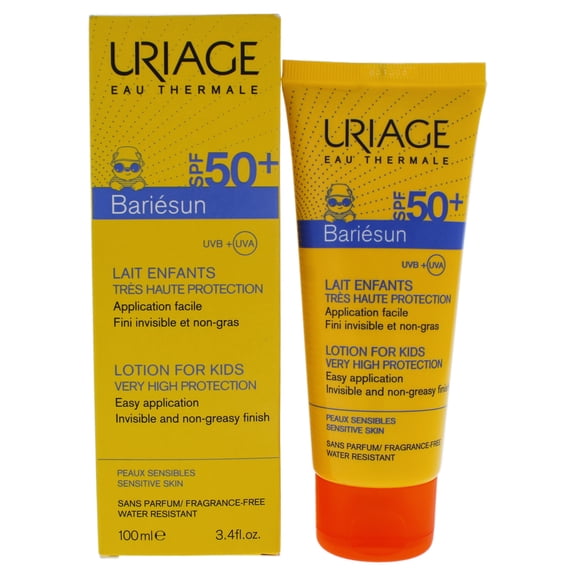 Bariesun Milk Lotion For Kids SPF 50 by Uriage for Kids - 3.4 oz Sunscreen