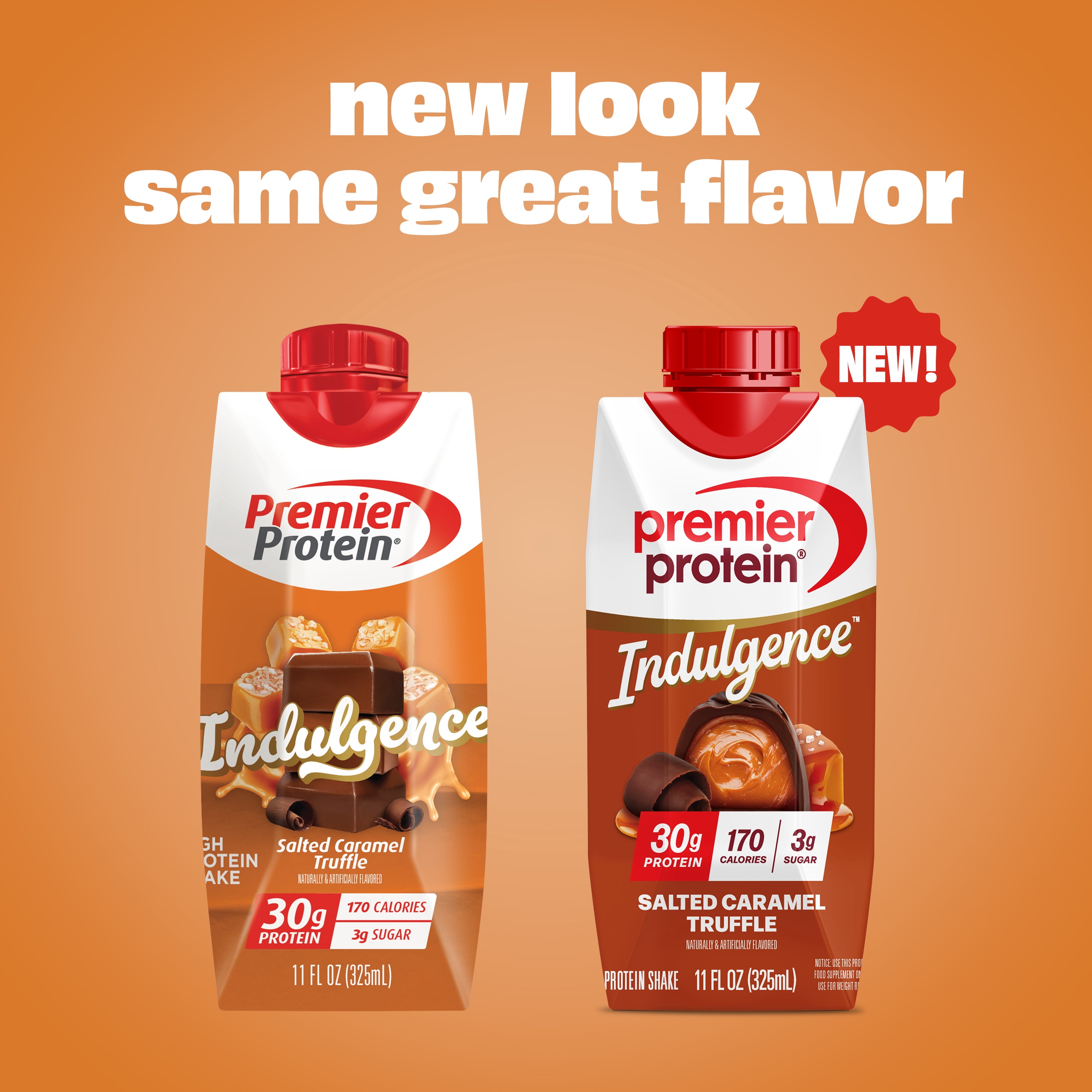 Premier Protein Indulgence Protein Shake, Salted Caramel Truffle, 30g Protein, 11 fl oz, 4 Ct