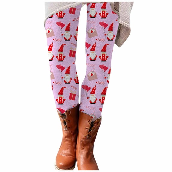 High Waisted Leggings Womens Valentines Day Love Heart Graphic Super Soft Legging Full Length Workout Running Sports Tights Pants Fitness Womens Leggings Tummy Control Yoga Pants for Women