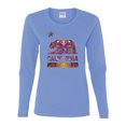 thumbnail image 2 of California Republic Bear Logo Retro Mandala Mosaic Animal Lover Womens Graphic Long Sleeve T-Shirt, Light Blue, Medium, 2 of 3