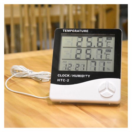 Thermometer Hygrometer Display Electronic Humidity Temperature Meter LCD Time Desktop Table Clocks ,Fast Response