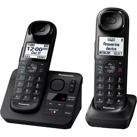 Panasonic KX-TGL432B Dect_6.0 2-Handset Landline Telephone, Black, Two Handset cordless telephone with Answering machine By Visit the Panasonic