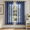 NAVY, variant on Gorgeous Home Linen 2 Panel Voile Sheer Window Treatment 55" Width X 63" Drapes Inside or Outside Ruby
