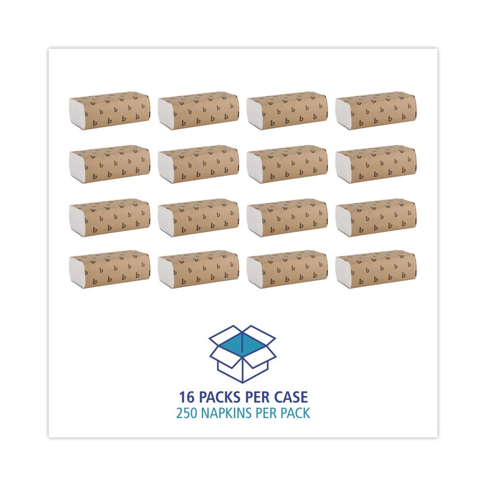 Boardwalk Multifold Paper Towels White 9 x 9 9/20 250 Towels/Pack 16 Packs/Carton 6200