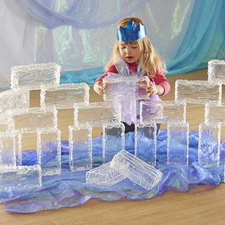 Brique de Glace en Plastique Transparent – Glaçons Effet Glacier pour Enfants EY06048