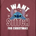 thumbnail image 3 of Lilo & Stitch - I Want A Stitch For Christmas - Women's Lightweight French Terry Long Sleeve Shirt, 3 of 5