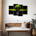 thumbnail image 3 of Elephant Stock Modern Tennis Wall Art - Horizontal Multi Panel Canvas - Living Room Wall Decor - Sports Multi Panel - Black And Green Decor - 43" x 27", 3 of 8
