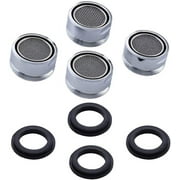 4Pieces Faucet Aerator Faucet Flow Restrictor Insert Faucet Sink Aerators Replacement Parts for Bathroom or Kitchen
