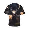 thumbnail image 3 of Balery Regal Stag In Forest Print Men's Hawaiian Shirts Short Sleeve Beach Shirt Relaxed Fit Vacation Button Down Shirts-XX-Large, 3 of 9
