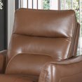 thumbnail image 4 of Furniture of America Zuriz Leather Match Indoor FSC Certified Power Recliner with USB Ports, Brown, 4 of 7