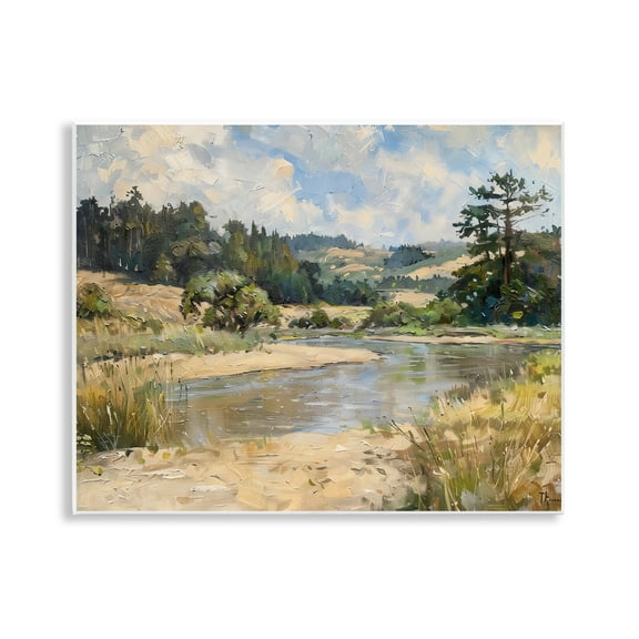 Stupell Industries Sunlit River Landscape Wall Plaque Art design by LSR Creative Studio, 11 x 14