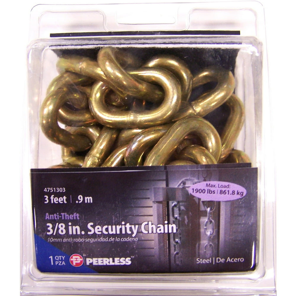 Peerless 3/8" AntiTheft Security Chain, 3'