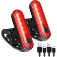 thumbnail image 1 of LED Rear Bike Tail Light 2 Pack, Ultra Bright USB Rechargeable Bicycle Taillights, Waterproof Bike Back Light for Cycling, 1 of 5