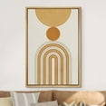 thumbnail image 3 of IDEA4WALL Framed Canvas Print Spiral Golden Circle with Black Illusion Line Art Geometric Shapes Wall Art Abstract Mid-Century Colorful Artwork for Living Room, Bedroom, Office - Natural 16"x24", 3 of 5