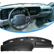 Dash Replacement Compatible with 1994-1997 for Ram 1500 2500 3500 Dashboard Cap Bezel Trucks Replace for Part Number 5EY72RC8 Black Top Panel Cover