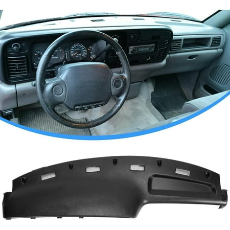 Dash Replacement Compatible with 1994-1997 for Ram 1500 2500 3500 Dashboard Cap Bezel Trucks Replace for Part Number 5EY72RC8 Black Top Panel Cover