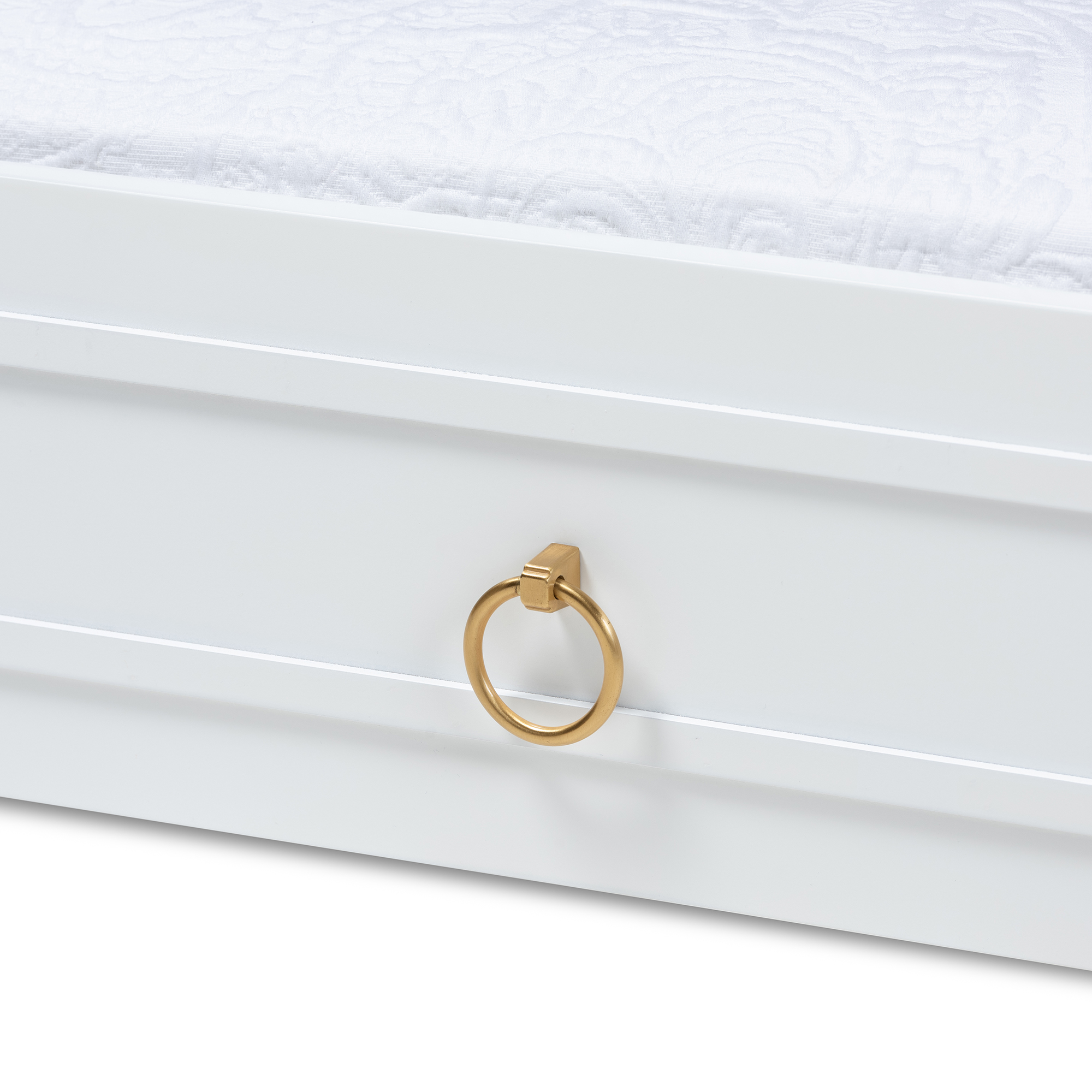 Baxton Studio Mariana Classic and Traditional White Finished Wood Twin Size Trundle