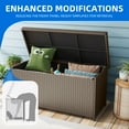 thumbnail image 5 of Dextrus 260-Gallon Wicker Deck Box with Waterproof Liner Bag, Rattan Storage Bin, Large Deck Box, Stylish Outdoor Storage Box - Brown, 5 of 10