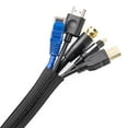 thumbnail image 2 of Wrap-It 10 ft. L Black Mesh Cable Sleeve, 2 of 7