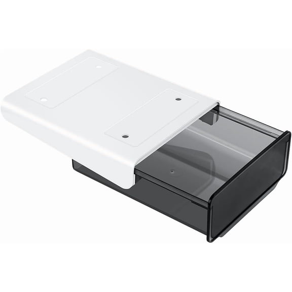 1 Piece Black Under Desk Drawer Hidden Slide Out Organizer Plastic Self Adhesive Office Storage