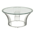 thumbnail image 3 of Weston Home Visby Chrome Finish Table Coffee Table with Glass Top, 3 of 5