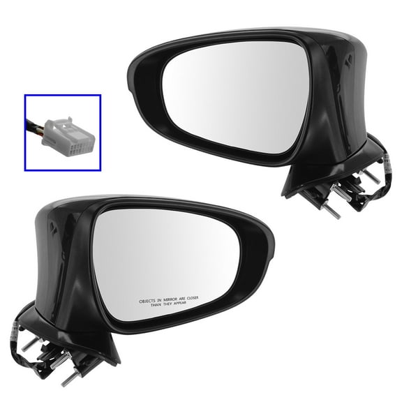 TRQ Mirror Power Heat Puddle Light Turn Signal LH RH Pair for IS250 IS350 MRA09314