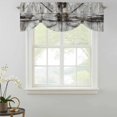 thumbnail image 2 of Tie Up Valances for Windows, Vintage Gate Adjustable Valance Curtains Window Treatment for Living Room, Farmhouse Wooden Grain Shabby Chic Door Rod Pocket Kitchen Curtains & Drapes 54x18 Inch, 2 of 9