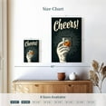 thumbnail image 4 of Elephant Stock Vintage Cheers Sign Wall Art - Vertical Canvas Wall Art - Dining Room Wall Decor - Inspirational And Typography Canvas - Gray And Orange Decor - 16" x 24", 4 of 8