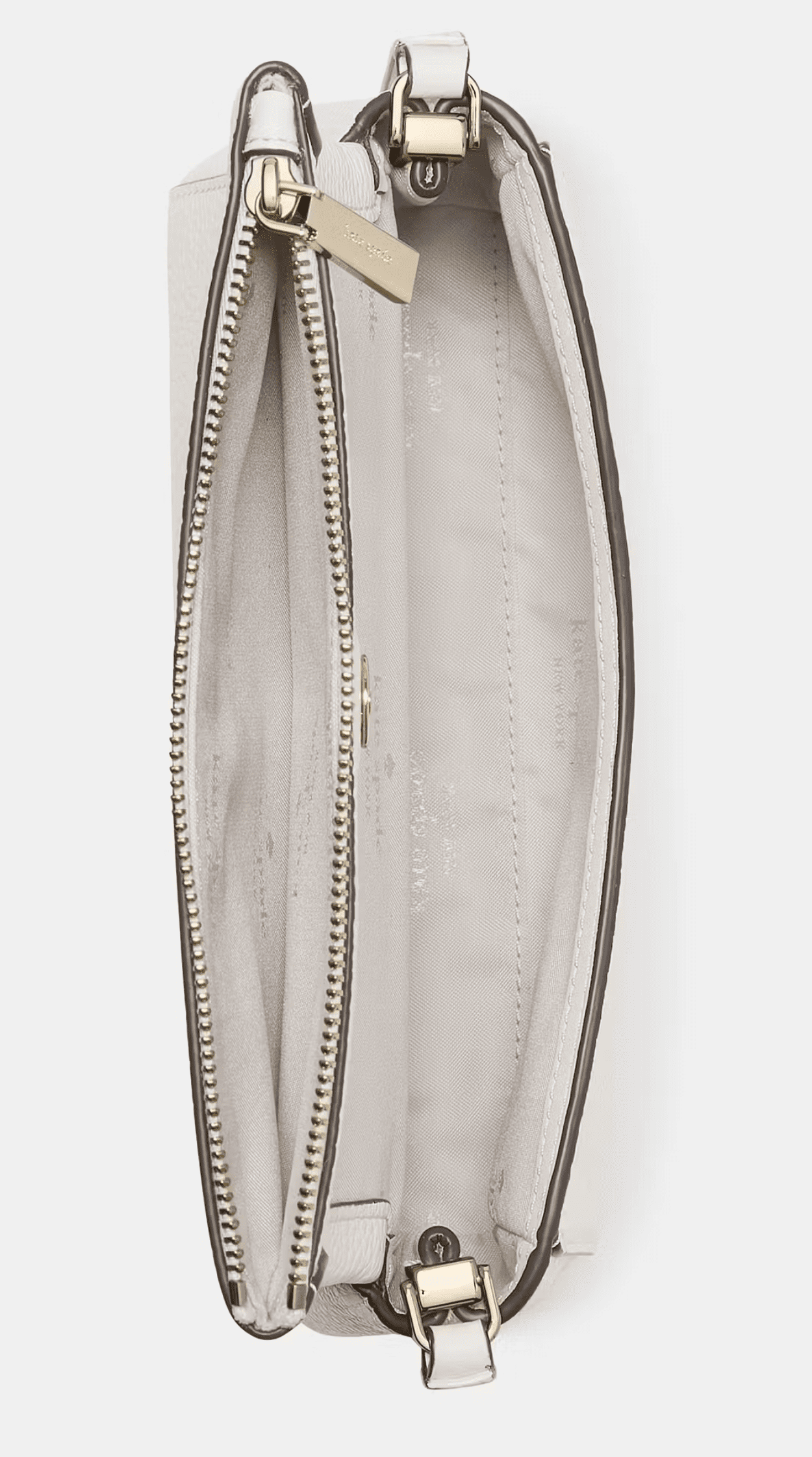 Kate Spade New York Leila Mini Crossbody Bag, Pebbled Leather, Adjustable Strap, Argento Hardware