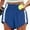 Blue, variant on Sakmal Black Shorts for Women Trendy Baseball Quick Dry Running Dolphin High Waisted Athletic Shorts