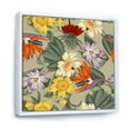 thumbnail image 3 of Designart 'Ancient Exotic Flowers In Orange and Yellow' Traditional Framed Canvas Wall Art Print, 3 of 5
