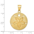 thumbnail image 3 of 14k Yellow Gold Solid Polished Laser-Cut Sand Dollar Pendant Charm, 3 of 3
