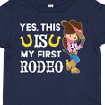 thumbnail image 4 of Inktastic Yes, This is My First Rodeo Cowgirl in Hat and Boots Girls Toddler T-Shirt, 4 of 5