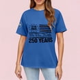 thumbnail image 3 of 250th Anniversary USA Shirts for Women American Flag T-Shirt 4th of July Shirt 250 Years Birthday Patriotic Tops, 3 of 4