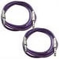 thumbnail image 2 of Seismic Audio 2 Pack of 1/4" TRS Patch Cables 6 Ft Extension Cords Jumper 3 Pin Various Colors - SATRX-6-2Pack, 2 of 2
