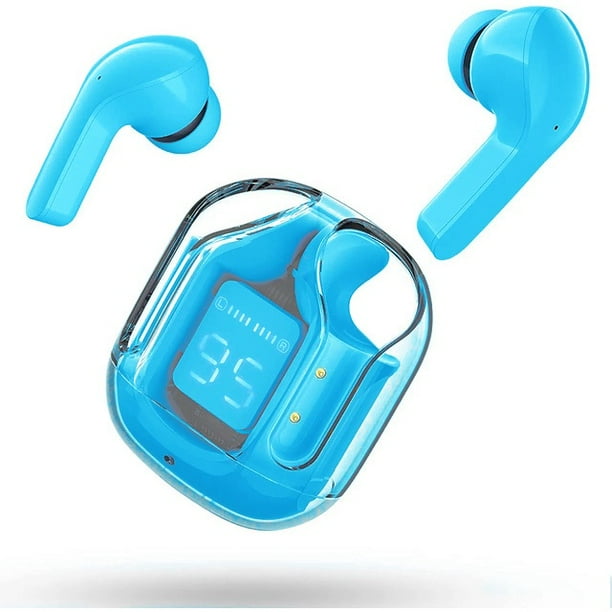 Auriculares Inalámbricos Bluetooth Transparentes Digitales TWS Estéreo Bilaterales Con Anillo De Cobre