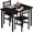 Black, variant on 3 Piece Dining Table Set for 2, Small Kitchen Table Set for 2 with Chairs,Wood Breakfast Nook Table and Chairs Set of 2,Dinette Set for Small Space,Dining Room,Apartment, White