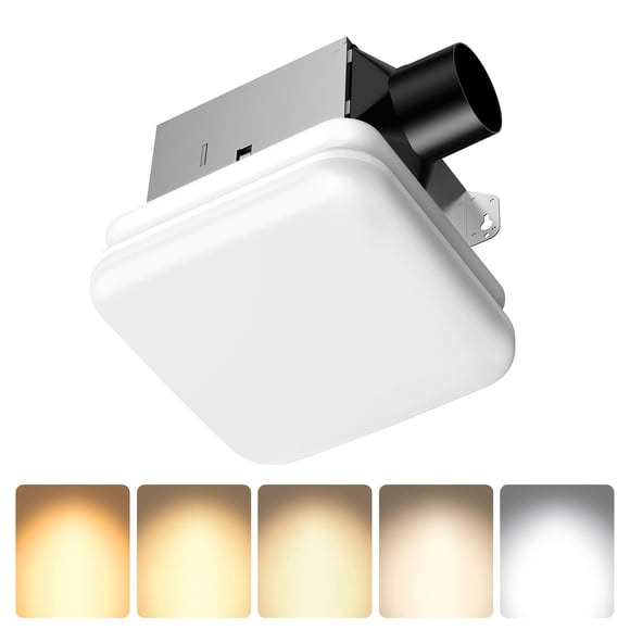 Extractor de baño Consciot 50 CFM con luz 1.0 Sone 16W