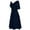 Dark Blue, variant on YANHAIGONG Wedding Guest Dresses for Women Formal with Sleeves, High Waist bridesmaid Casual Dresses Vintage Tea Dress Flared Sleeve Swing Party Dress Prom Gown Cocktail Dress
