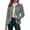 Gray, variant on Work Blazer for Women Lapel Double Breasted Button Ruffled Hem Dressy Long Sleeve Business Suit Coat (X-Large, Khaki)