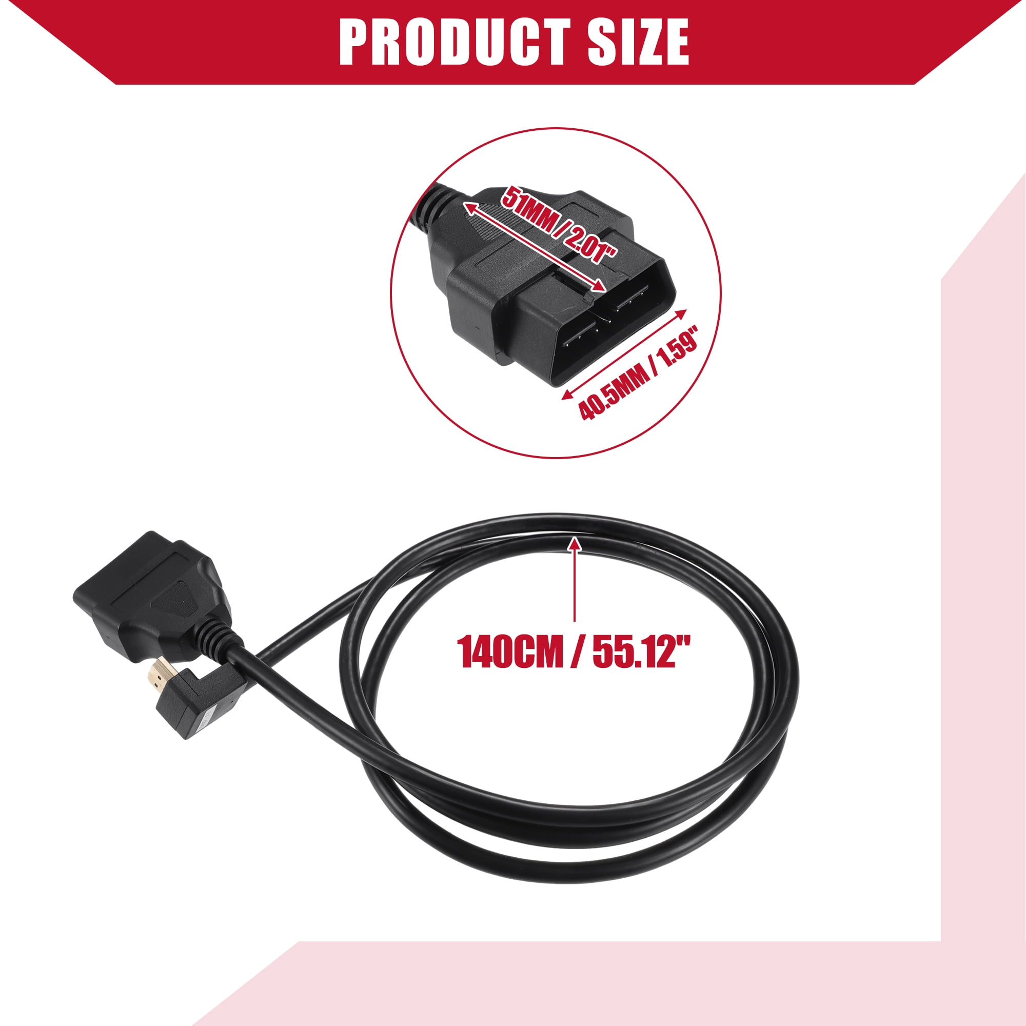 Unique Bargains X4 OBD2 Cable for Xcalibrator X4 Model Tuner Scanner Durable Plastic