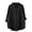 Black, variant on Yubnlvae Women's Ruffled V-Neck Blouse 3/4 Sleeve Cotton Linen Top - Casual Ruffle Trim V-Neck Shirt - Summer Beach & Office Wear (S-XXXL) (Black | L)
