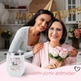 thumbnail image 2 of 60th Birthday Gifts For Women, 60th Birthday Decorations, 60th Birthday Wine Tumbler, 60th Birthday Gift Ideas, Birthday Gift For Turning 60, 1963 Gifts For Women, Mom, Wife (12oz), 2 of 6