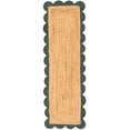 thumbnail image 2 of Sivi 2 x 6 Feet Handmade Scallop Braided Jute Rug - Natural Jute Runner Rug, 2 of 15