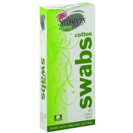 Organic Essentials Biodegradable Cotton Swabs 180 Each (Pack of 6)