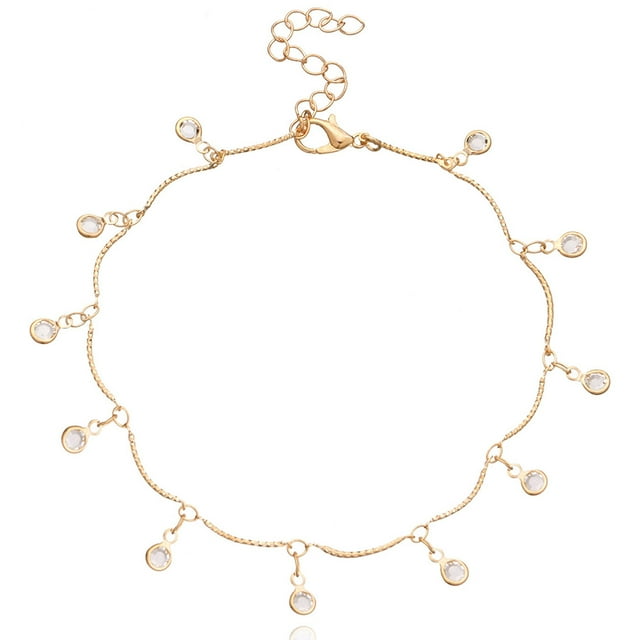 TASSEL DE CHARME TASSEL TASSEL: FAIS CRISTAL ANKLE BRACELET BIJOUX POUR FEMMES