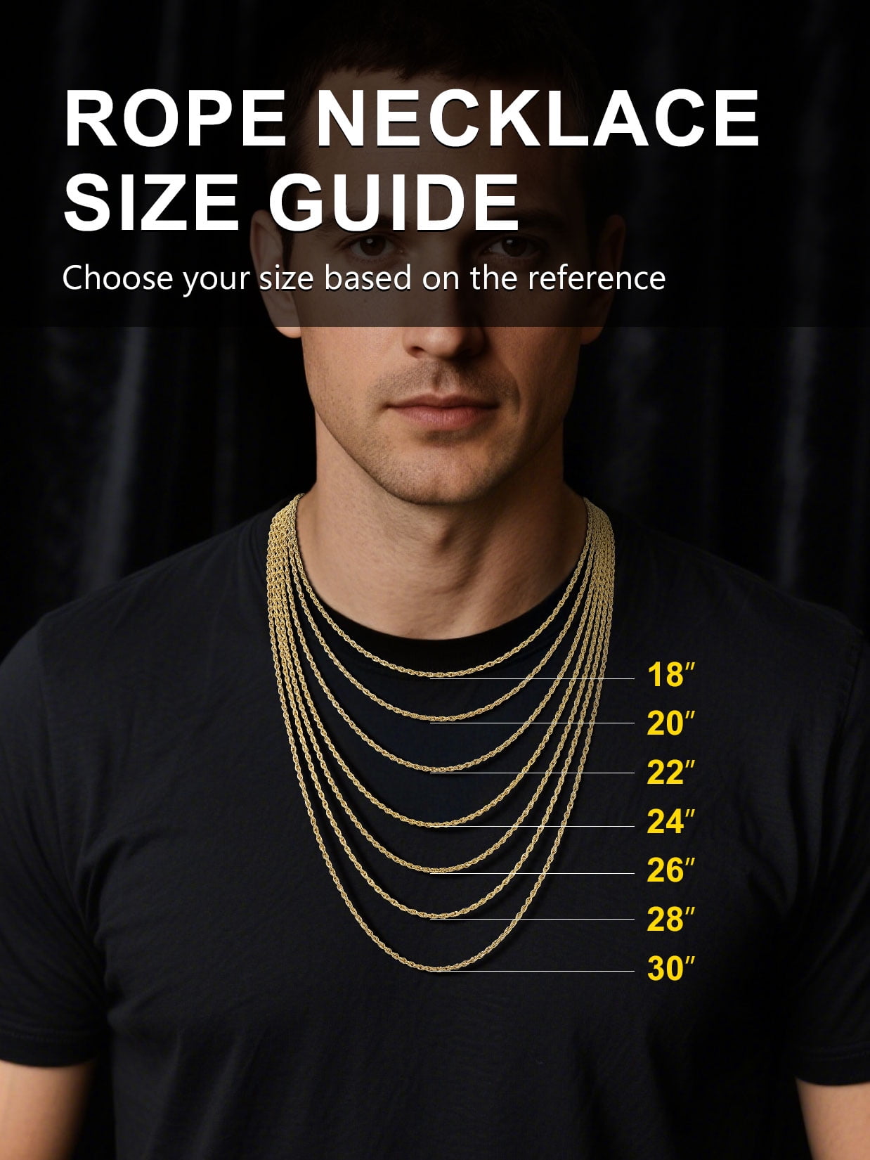 ChainsProMax Men 6mm Twist Rope Necklace Replacement Chain for Pendant Charm Jewelry Gift for Father 18"-30" 316L Stainless Steel