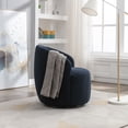 thumbnail image 3 of Accent Chair Sofa Armchair With Black Powder Coating Metal Ring Teddy Fabric Soft Cushion Chair For Living Room Lounge Bedroom, 3 of 8