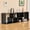 Black, variant on XIZE 55.1" L-Shaped Cube TV Stand, Gaming Entertainment Center, Open Storage Bookcase Shelves